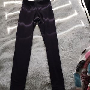 Purple and black workout leggings